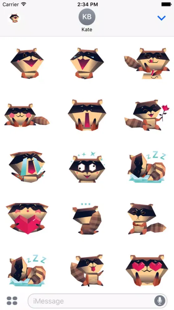 Скриншоты Little Raccoon Stickers