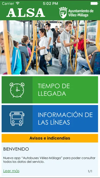 Tangkapan layar Autobuses Vélez-Málaga