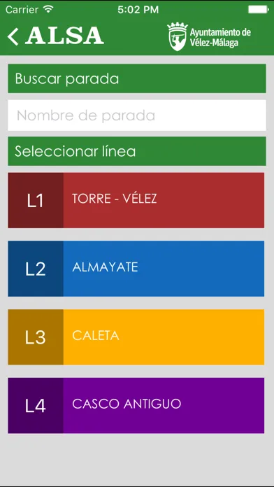 Tangkapan layar Autobuses Vélez-Málaga