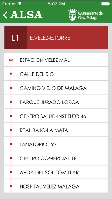 Tangkapan layar Autobuses Vélez-Málaga