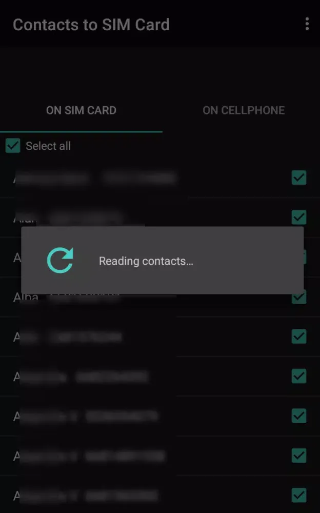 Contacts to SIM应用截图