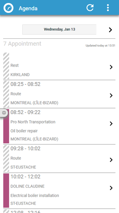 Opti-Time Mobile Screenshots
