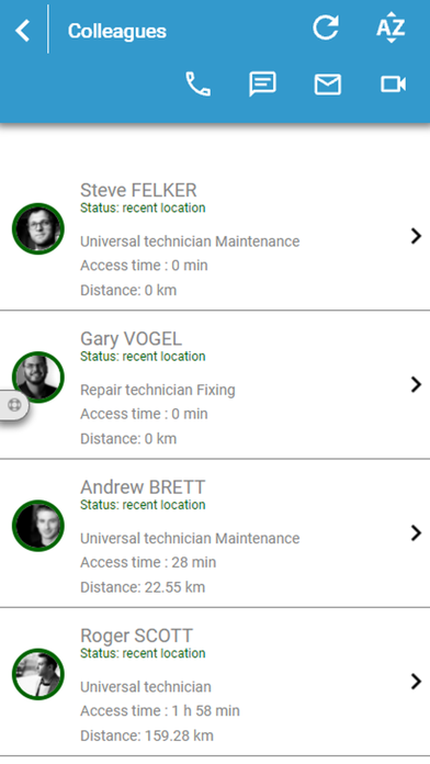 Opti-Time Mobile Screenshots