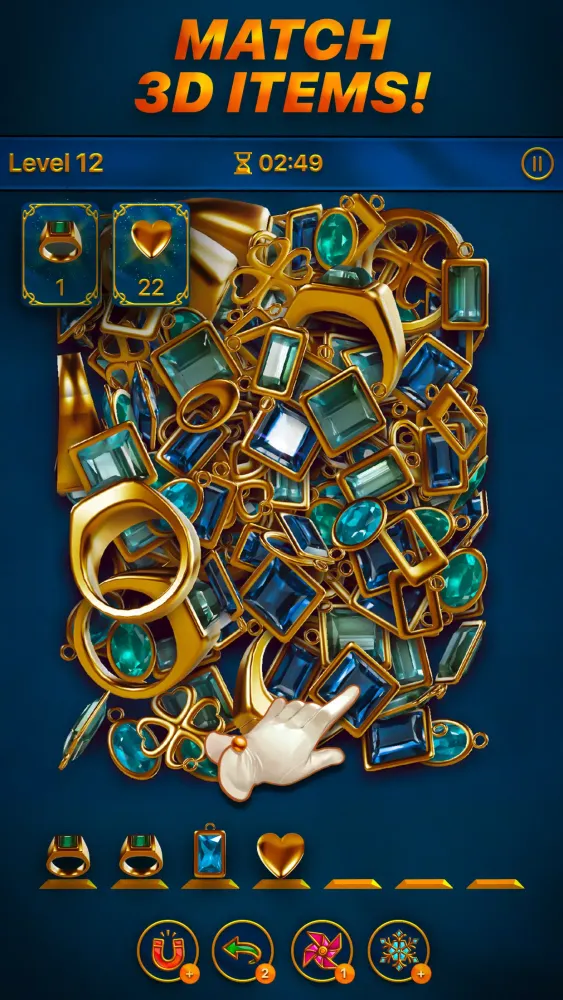 Tangkapan layar Dazzly Match 3D: Gem Matching