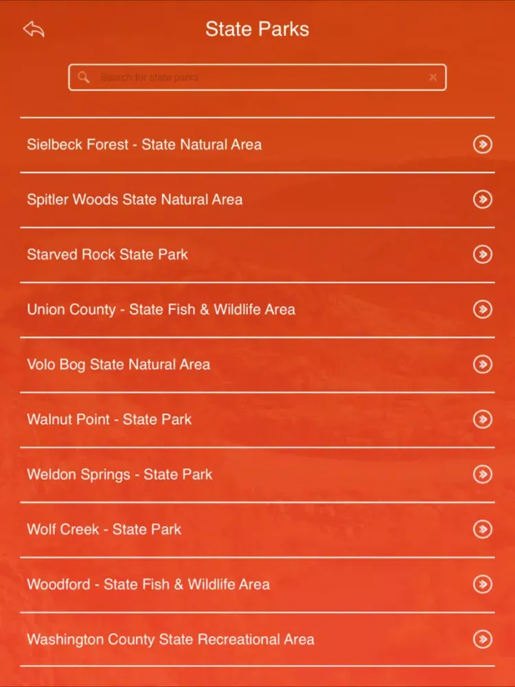 Illinois State Parks & Trails iPad 应用截图