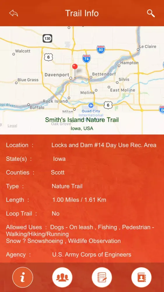 Ảnh chụp màn hình của Iowa State Parks & Trails