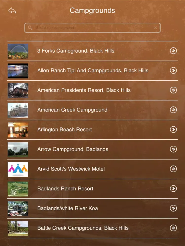 South Dakota Camping iPad 应用截图