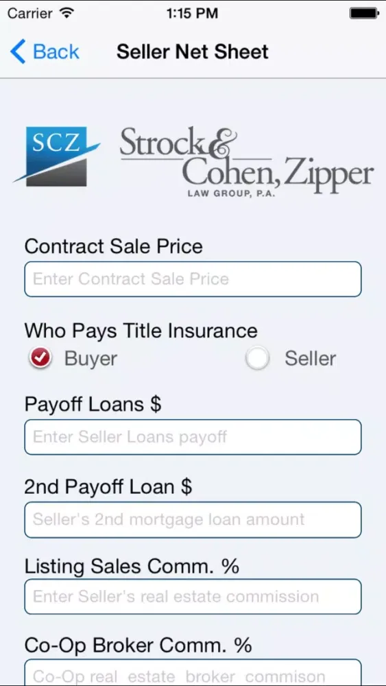 Tangkapan skrin Strock & Cohen, Zipper Law Group