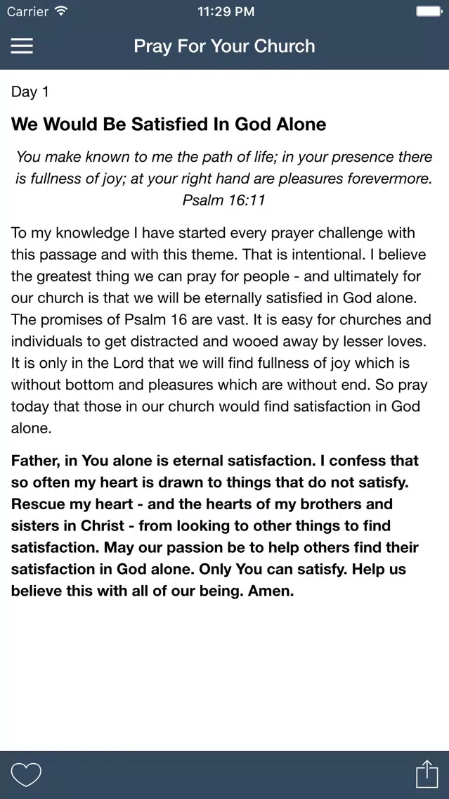 Ảnh chụp màn hình của Pray For Your Church: 31 Days