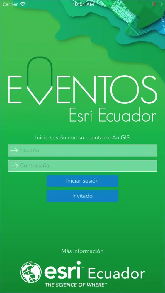 Ảnh chụp màn hình của Eventos Esri Ecuador