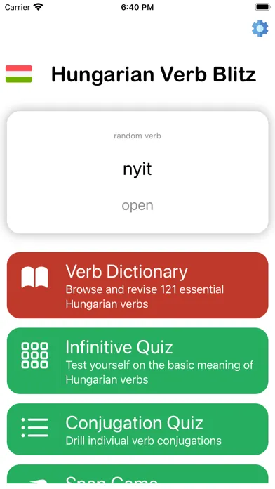 Capturas de pantalla de Hungarian Verb Blitz
