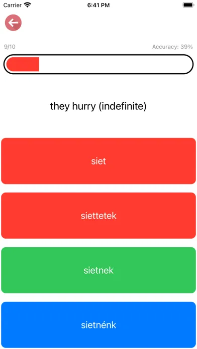 Capturas de pantalla de Hungarian Verb Blitz