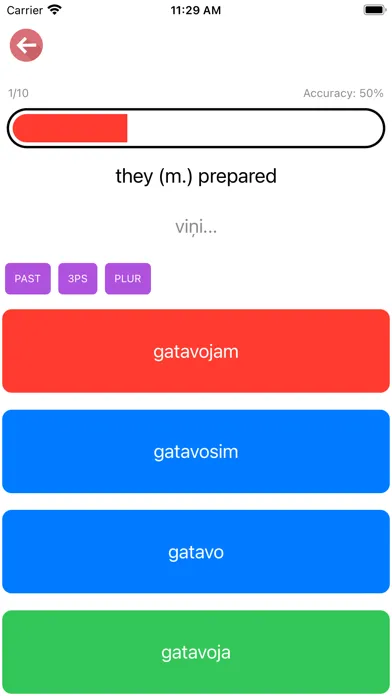 Скриншоты Latvian Verb Blitz