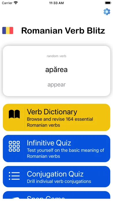 Capturas de pantalla de Romanian Verb Blitz