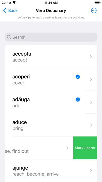 Capturas de pantalla de Romanian Verb Blitz