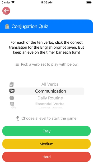 Capturas de pantalla de Romanian Verb Blitz
