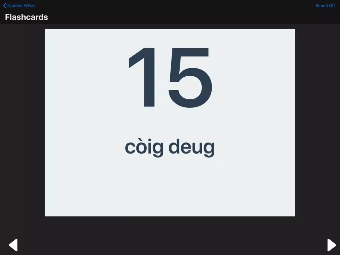 Scottish Gaelic Number Whizz iPad  স্ক্রিনশট