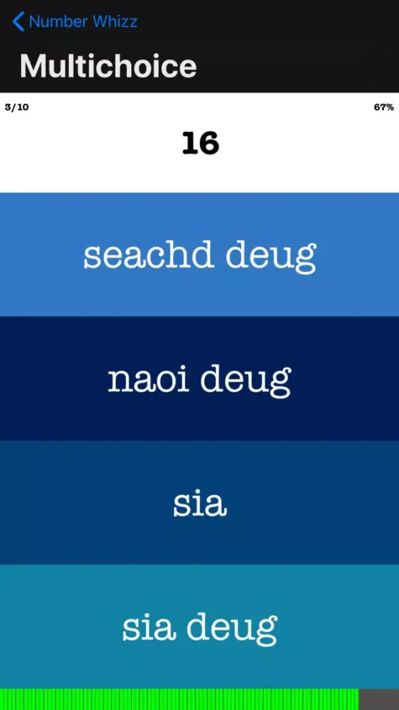 Scottish Gaelic Number Whizz স্ক্রিনশট