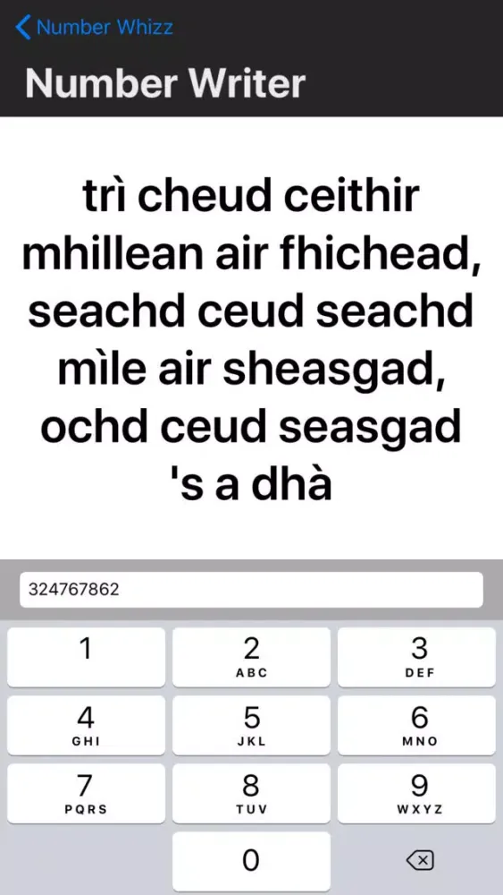 Scottish Gaelic Number Whizz স্ক্রিনশট