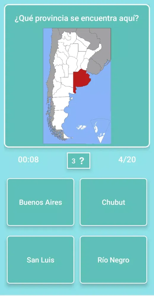 Zrzuty ekranu Mapa de Argentina - Quiz