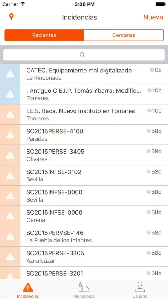 Pórtico incidencias Screenshots