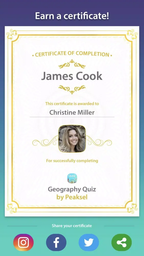 Geography Quiz Screenshots