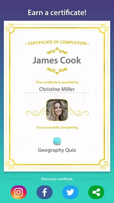 Ảnh chụp màn hình của Geography Quiz Trivia