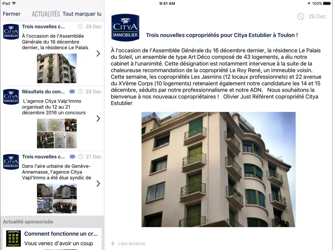 Citya Immobilier iPad  スクリーンショット