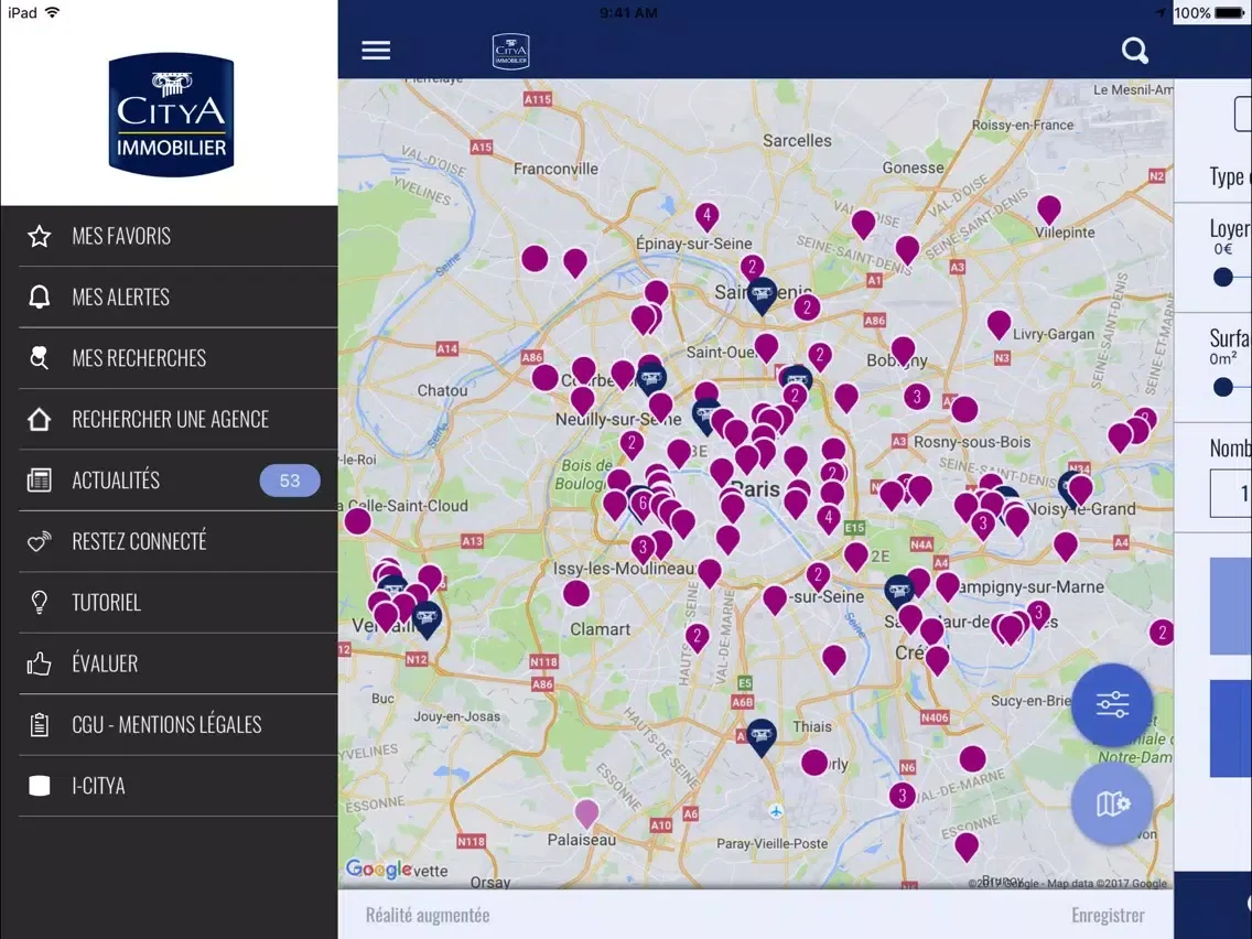 Citya Immobilier iPad  スクリーンショット