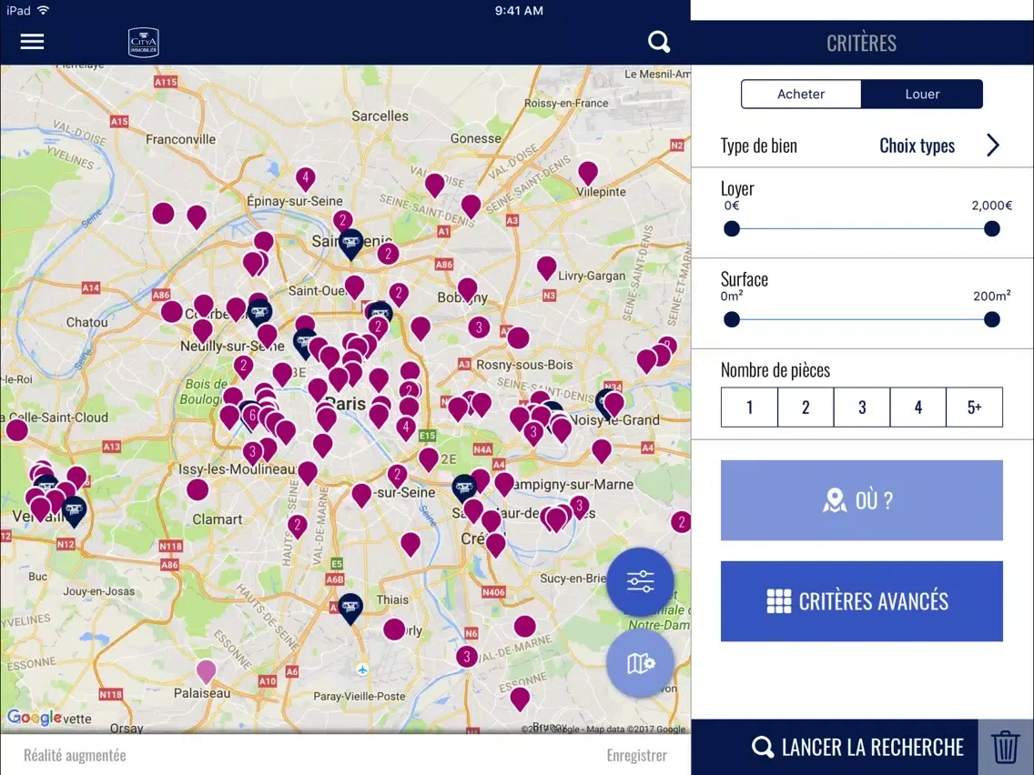 Citya Immobilier iPad  スクリーンショット
