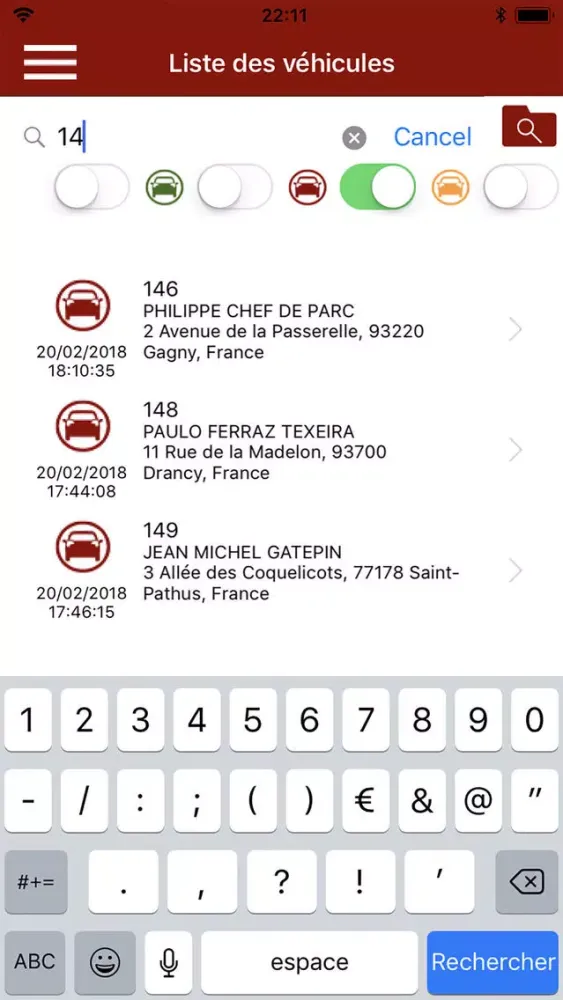Ảnh chụp màn hình của Geoloc Systems - FleetWatcher