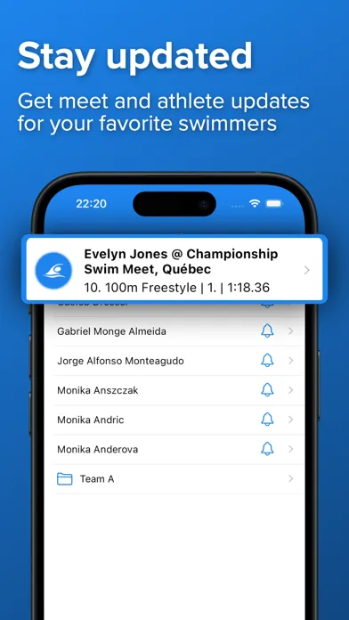 Capturas de tela do SplashMe - Swim Results