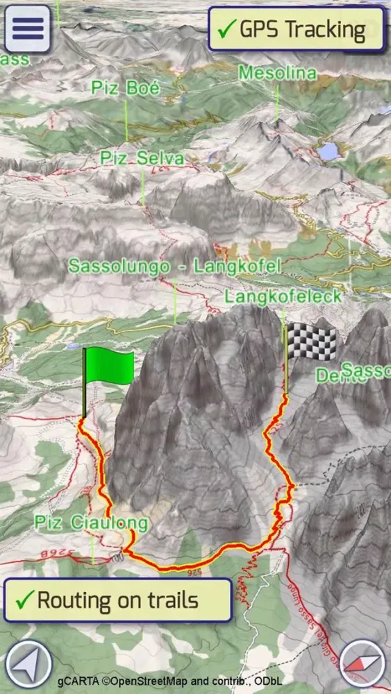 Capturas de tela do GeoFlyer Europe 3D Maps Lite