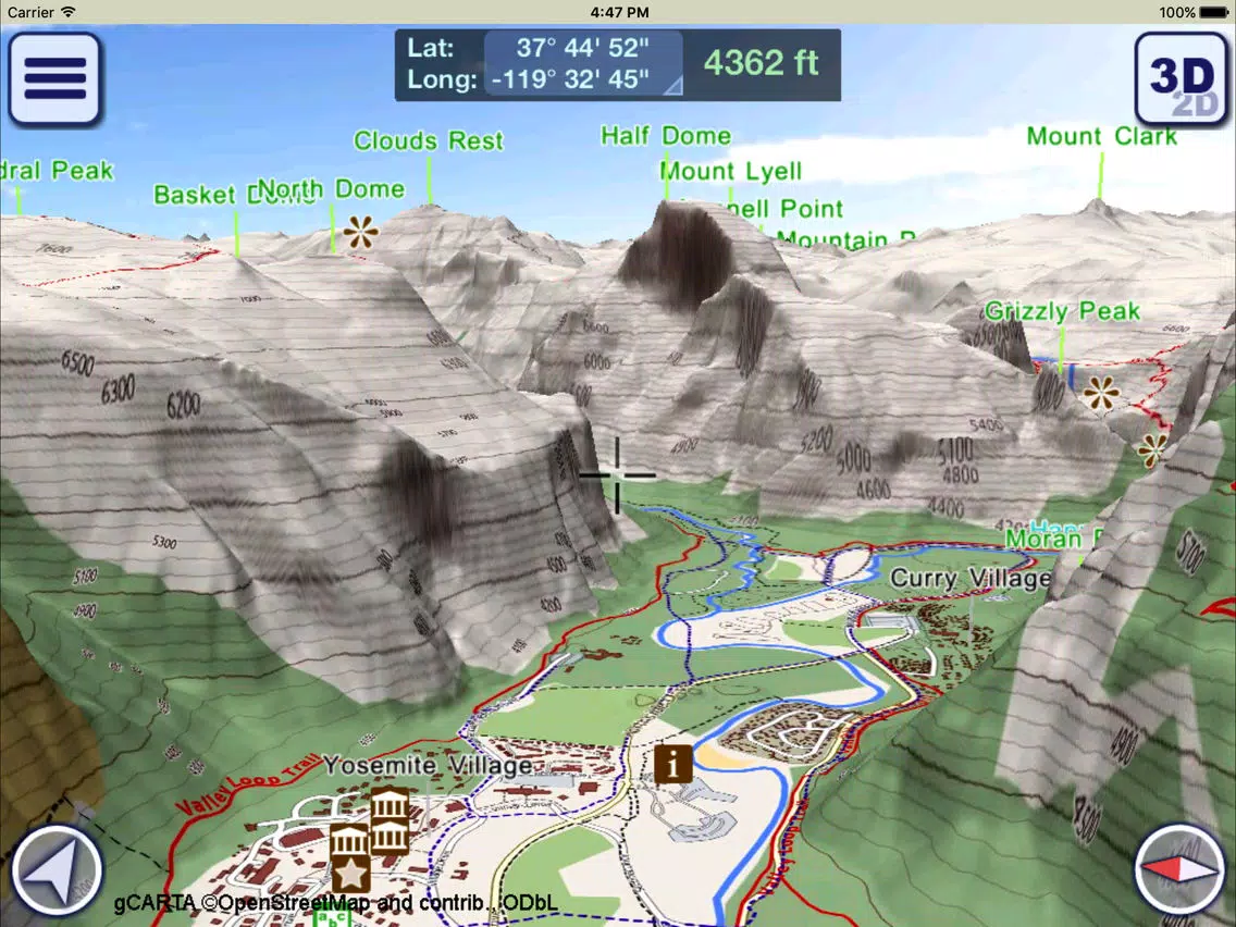 Tangkapan skrin GeoFlyer US Canada 3D Maps LT iPad 