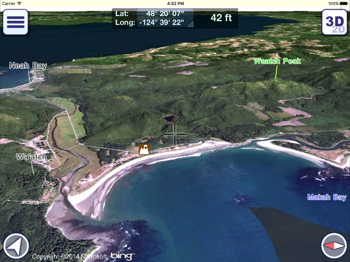 Tangkapan skrin GeoFlyer US Canada 3D Maps LT iPad 
