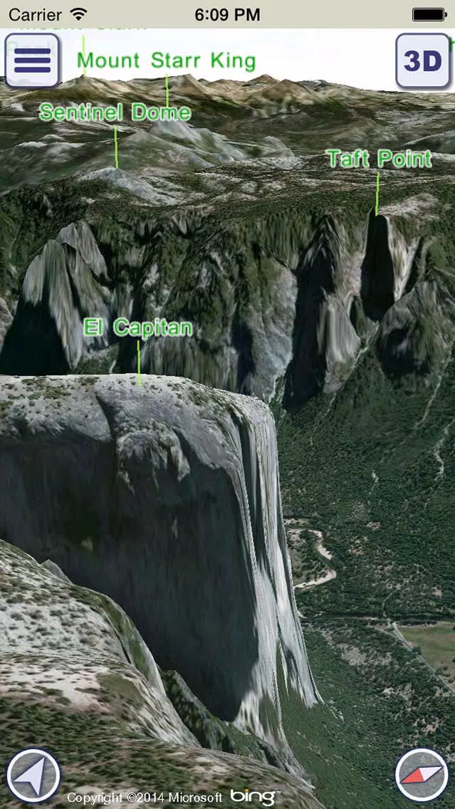 Tangkapan skrin GeoFlyer US Canada 3D Maps LT