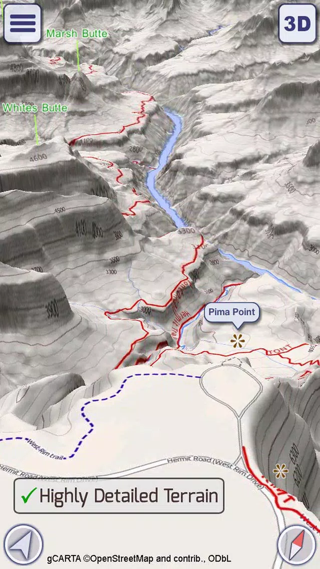 Tangkapan skrin GeoFlyer US Canada 3D Maps LT