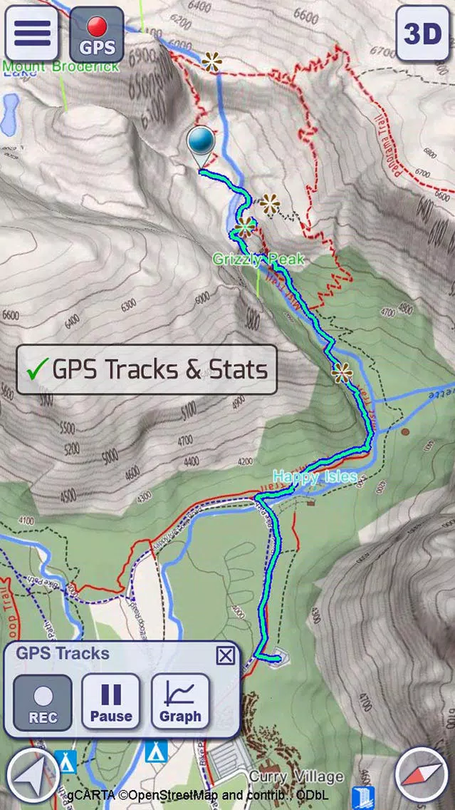 Tangkapan skrin GeoFlyer US Canada 3D Maps LT
