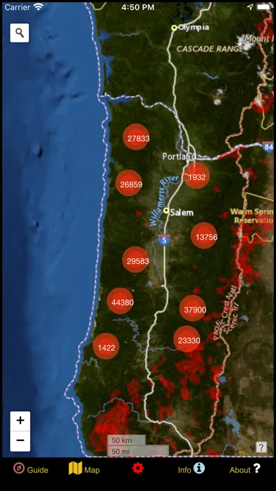 Oregon NW Mushroom Forager Map Screenshots