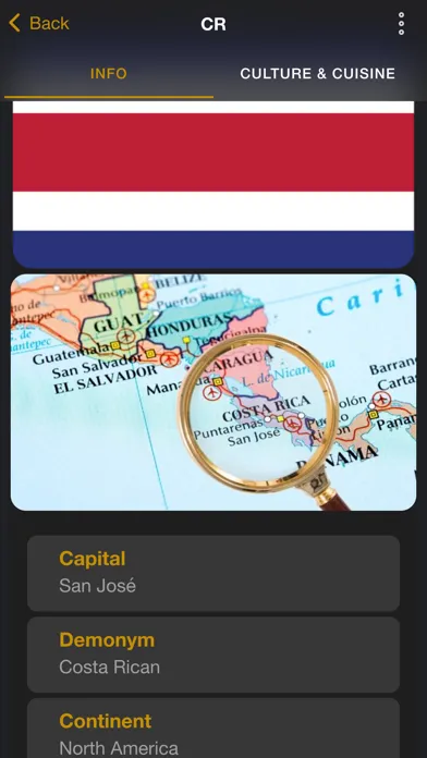 Capturas de tela do GeoQuest: Culture and Cuisines