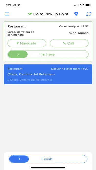 DelivApp Courier Ekran Görüntüleri