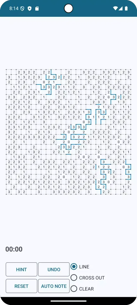 Tangkapan skrin Slitherlink