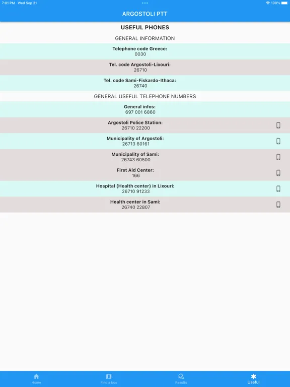 ARGOSTOLI PTT iPad  سکرین شاٹس