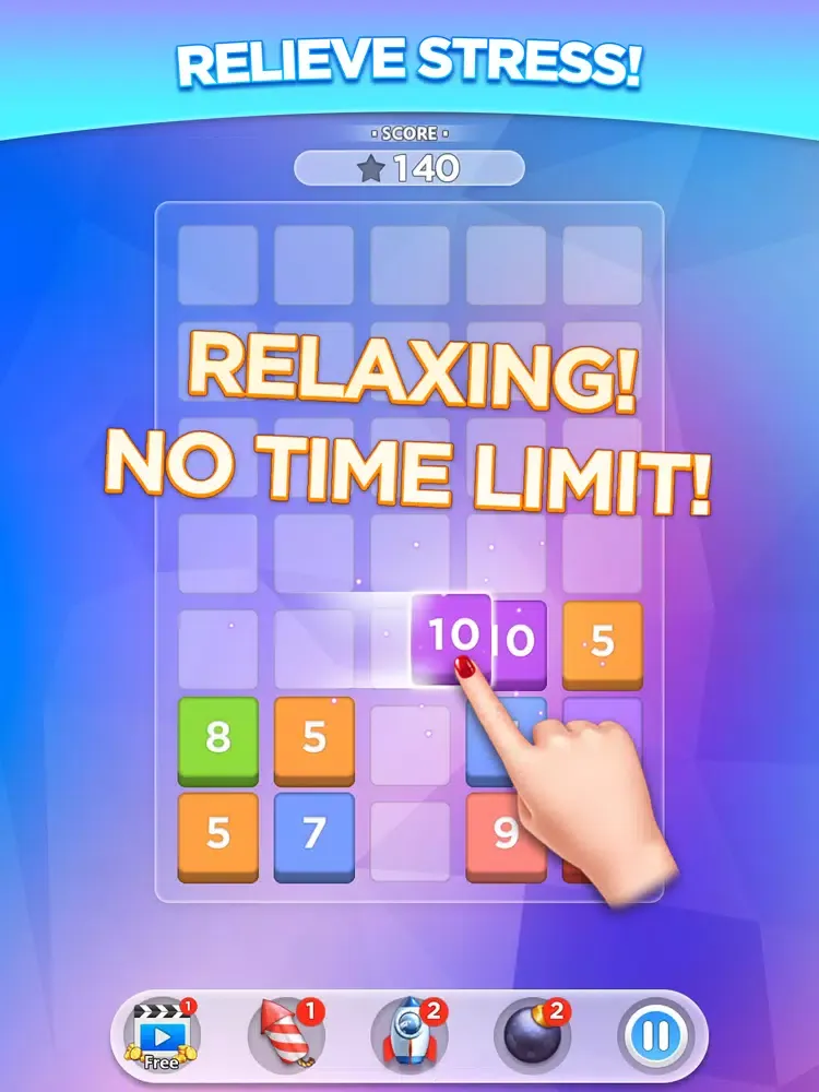 Capturas de pantalla de Merge Number Puzzle. iPad 