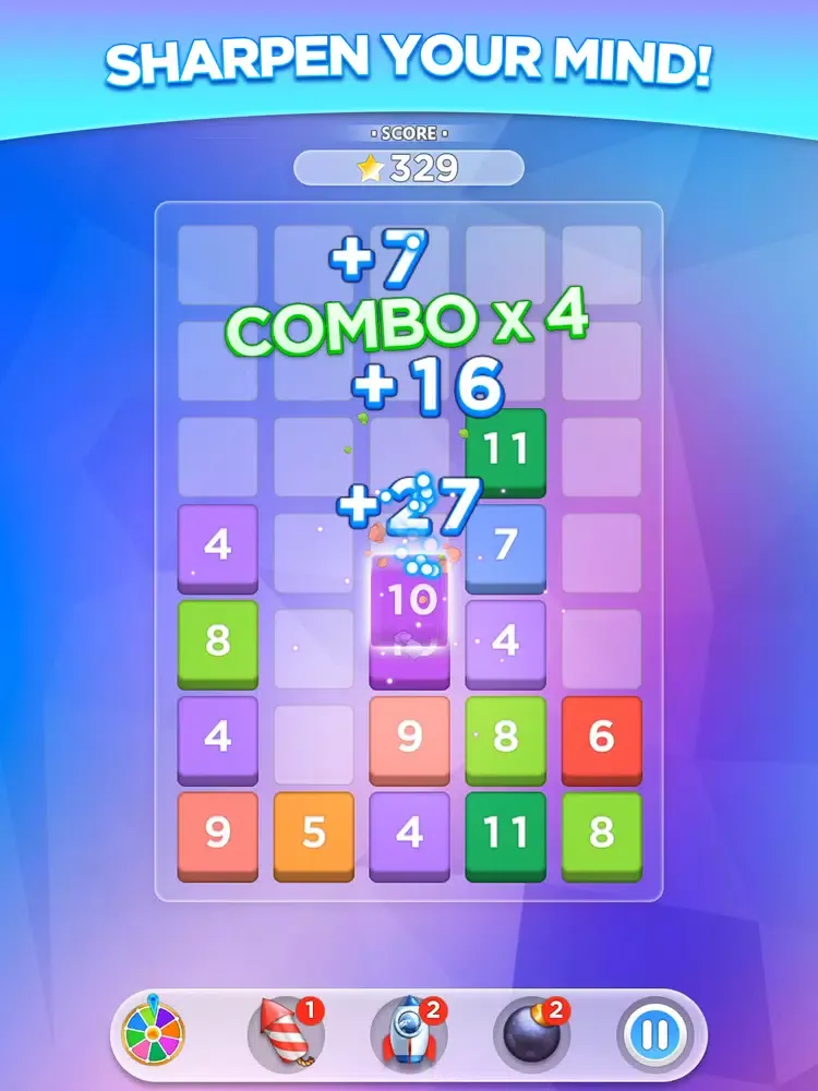 Capturas de pantalla de Merge Number Puzzle. iPad 