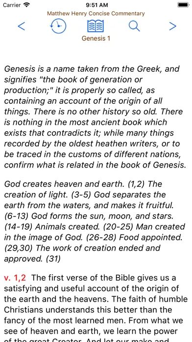 Capturas de tela do Matt. Henry Concise Commentary