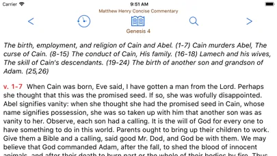 Capturas de tela do Matt. Henry Concise Commentary