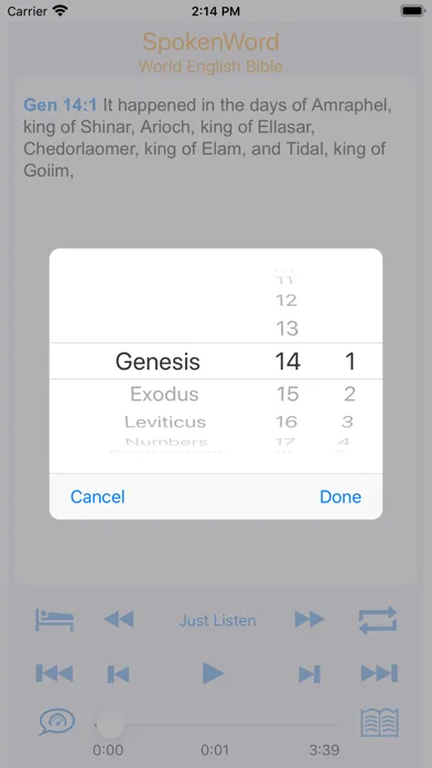 SpokenWord Audio Bible Screenshots