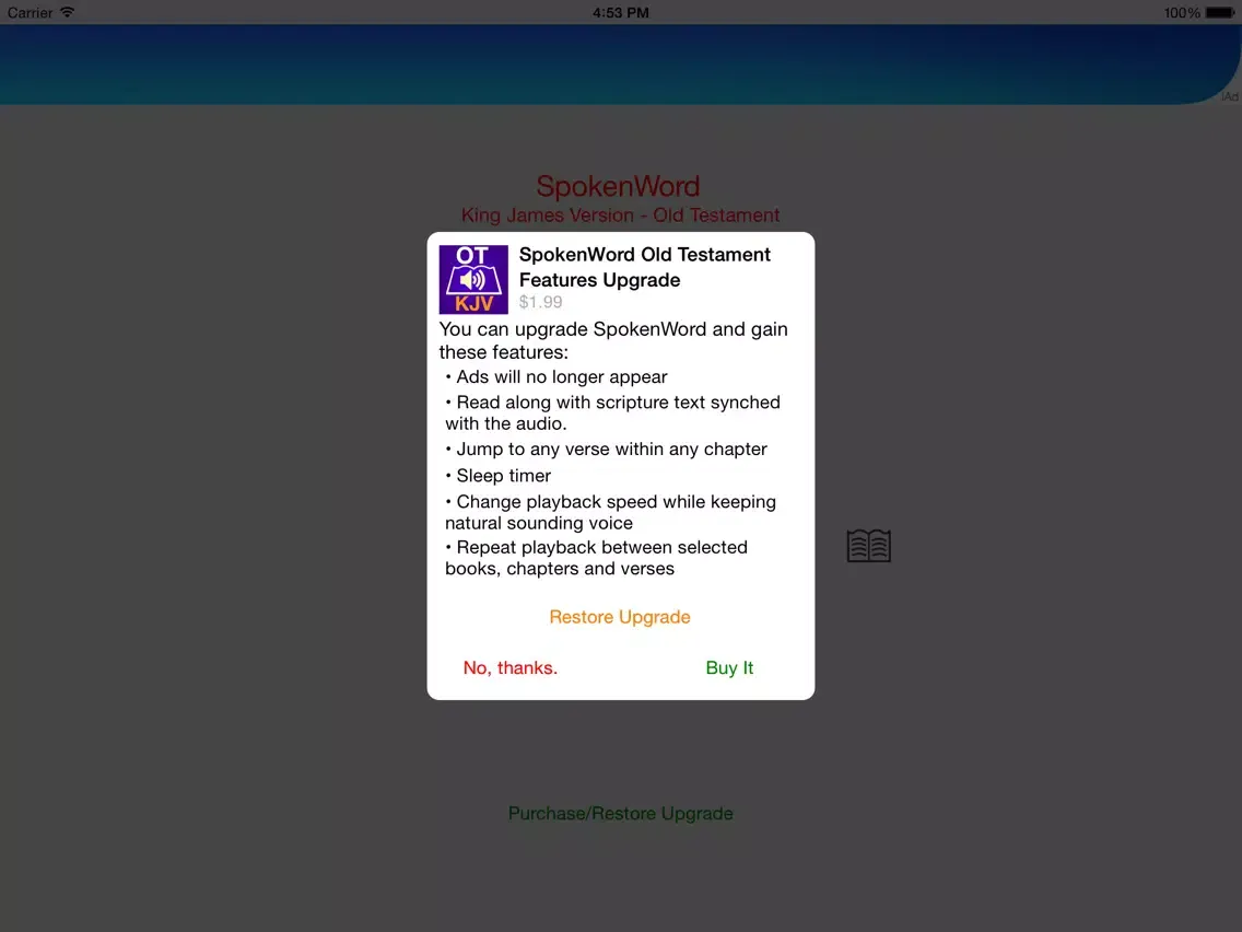 تصاویر SpokenWord Audio Bible - King James Old Testament iPad 