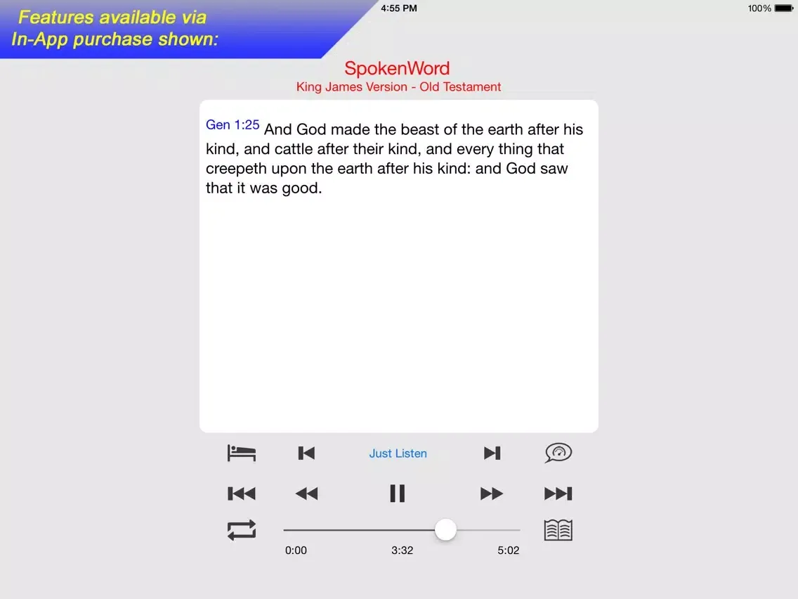 تصاویر SpokenWord Audio Bible - King James Old Testament iPad 